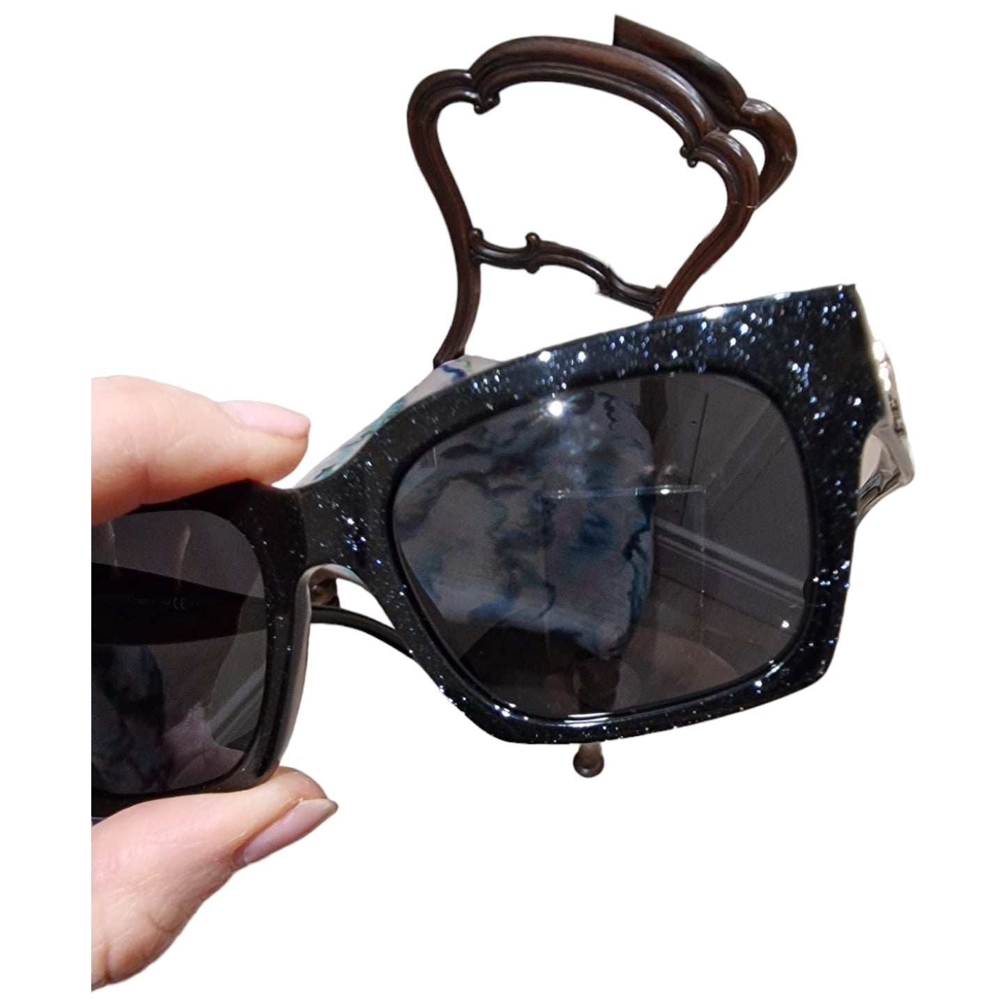NEW Jimmy Choo Black Sparkly Sunglasses