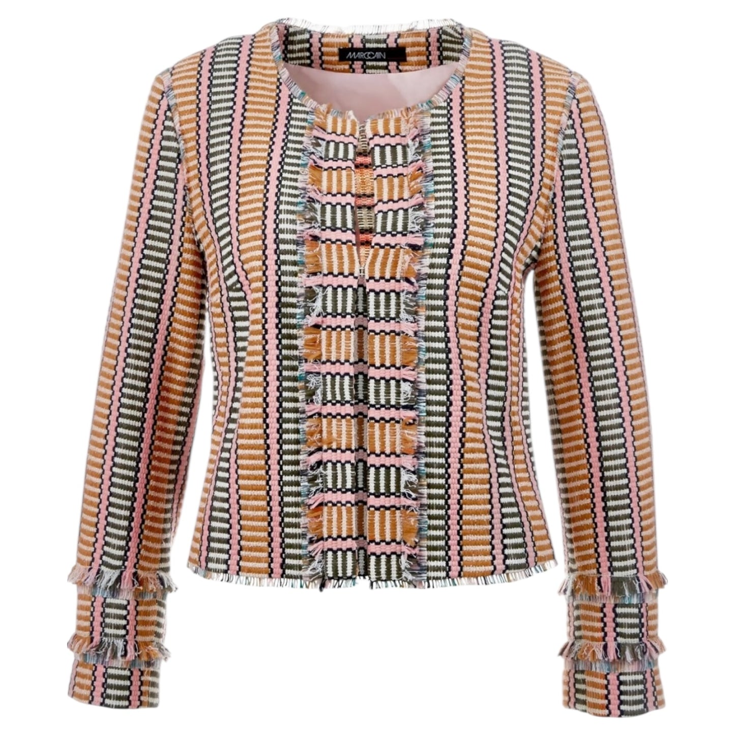 Marc Cain Pink and Gold Woven Jacket - 16