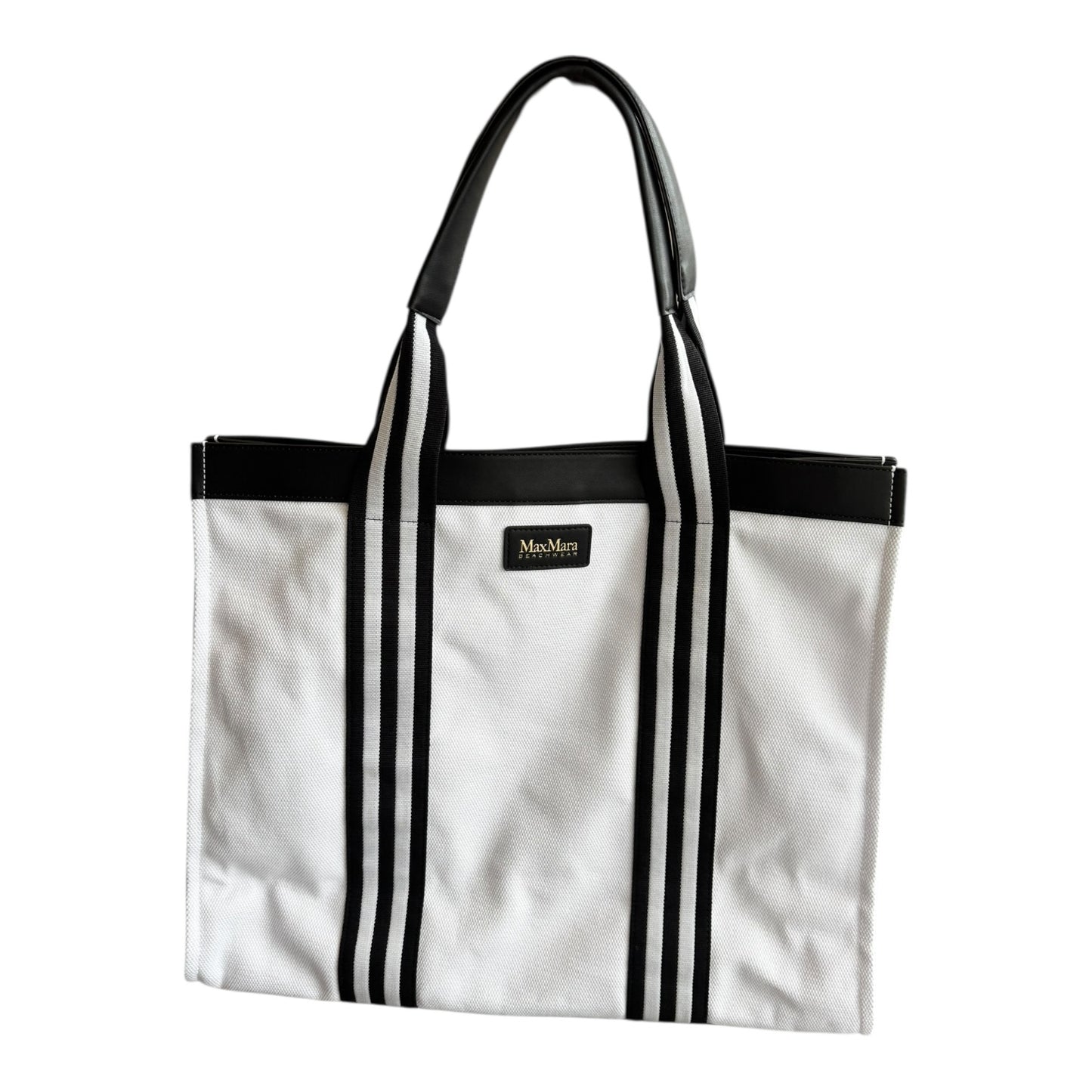 Max Mara Palau Large White and Black Tote Bag - NEW