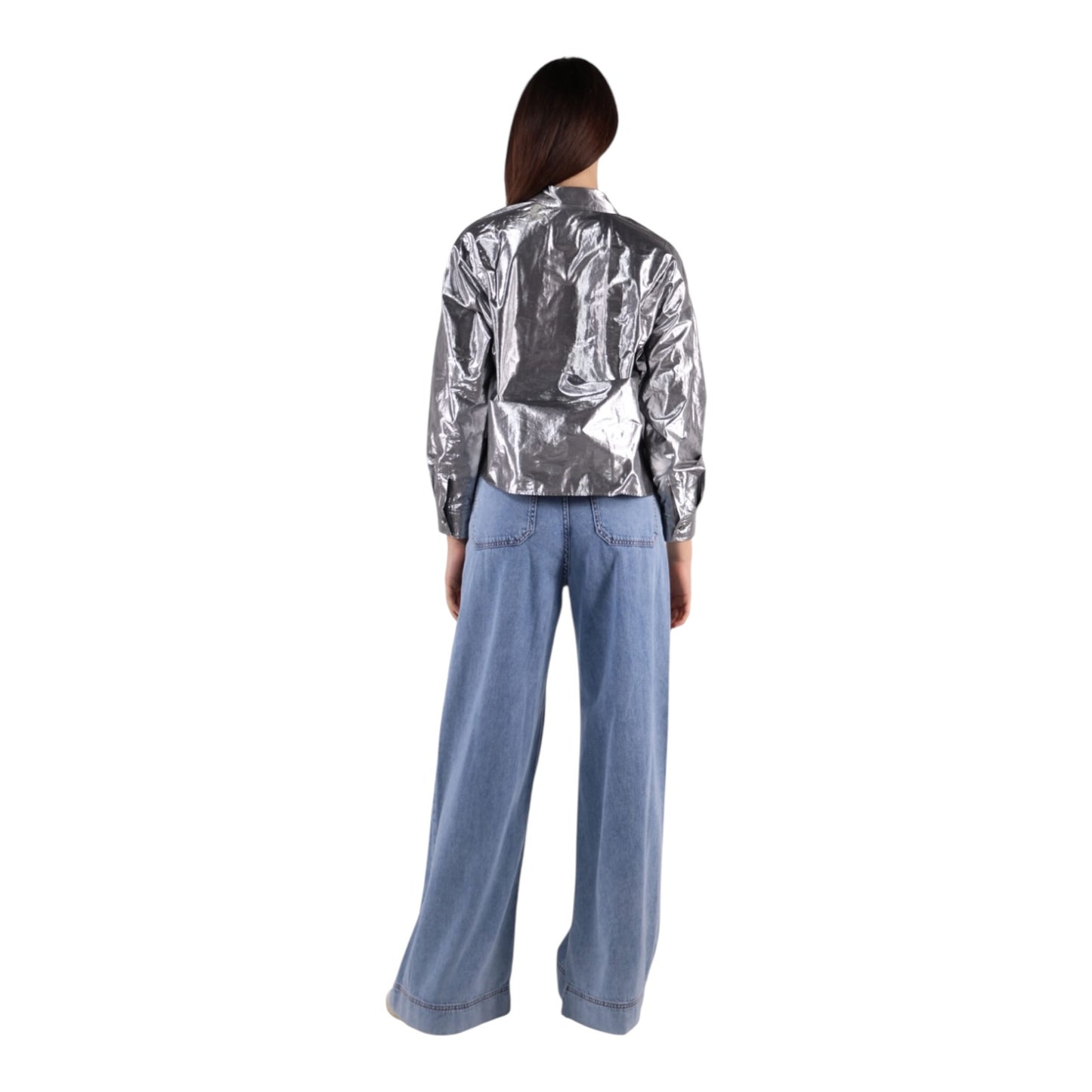 Weekend Max Mara Silver 'Aldeno' Shirt - 10/12