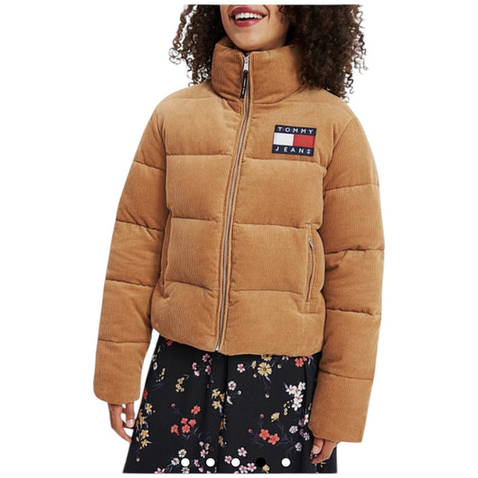 Tommy Jeans Camel Corduroy Puffer Jacket - 8/10