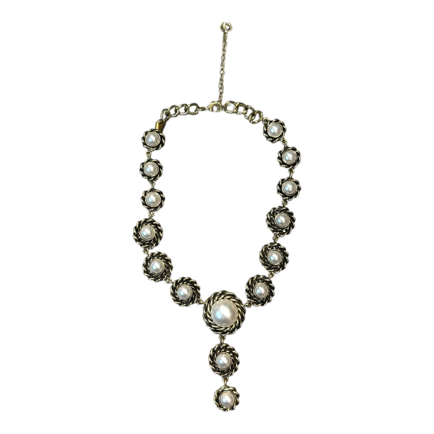 Gold and Pearl Statement Necklace