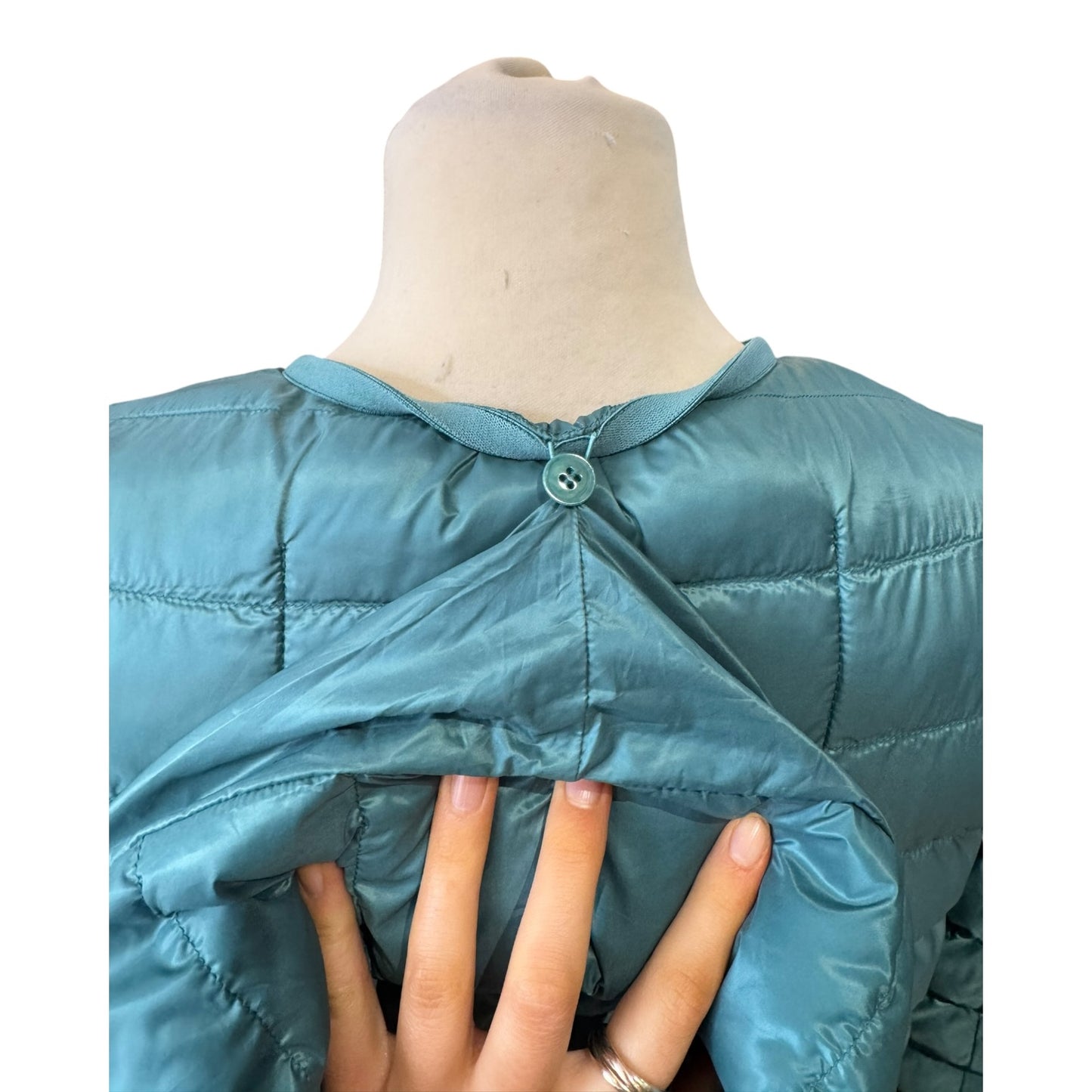 Weekend Max Mara Aqua Puffer Jacket with Scarf - 8/10