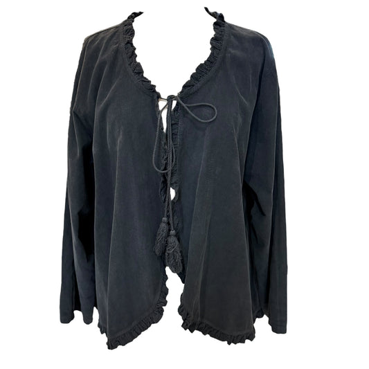 Diverse Grey Cord Open Blouse - 8/10/12