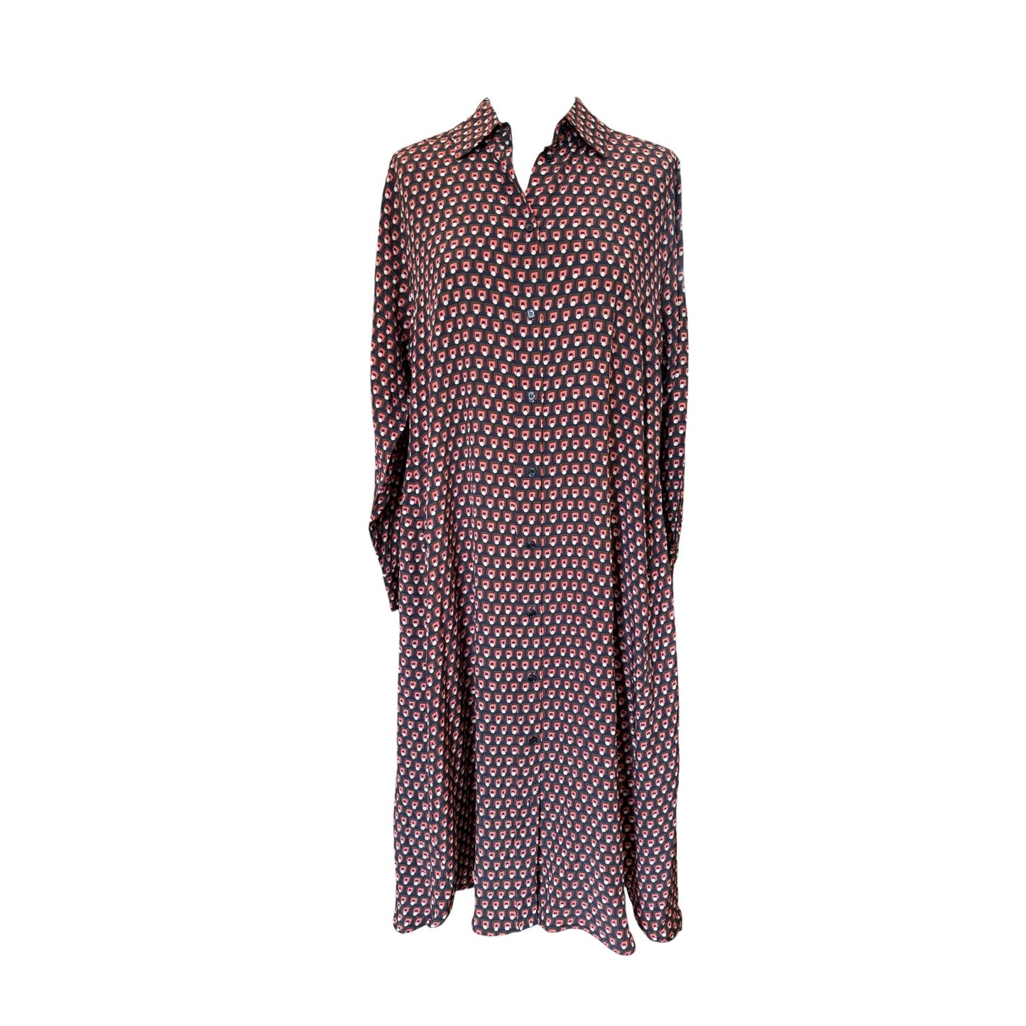 Weekend MaxMara Navy and Pink Slip Dress - 12