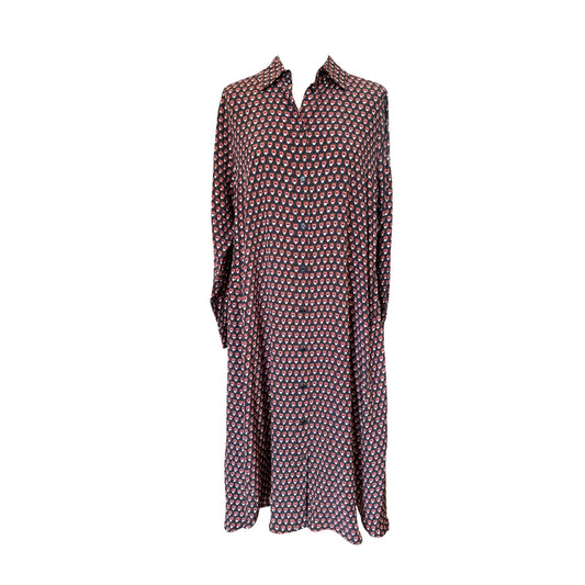Weekend MaxMara Navy and Pink Slip Dress - 12