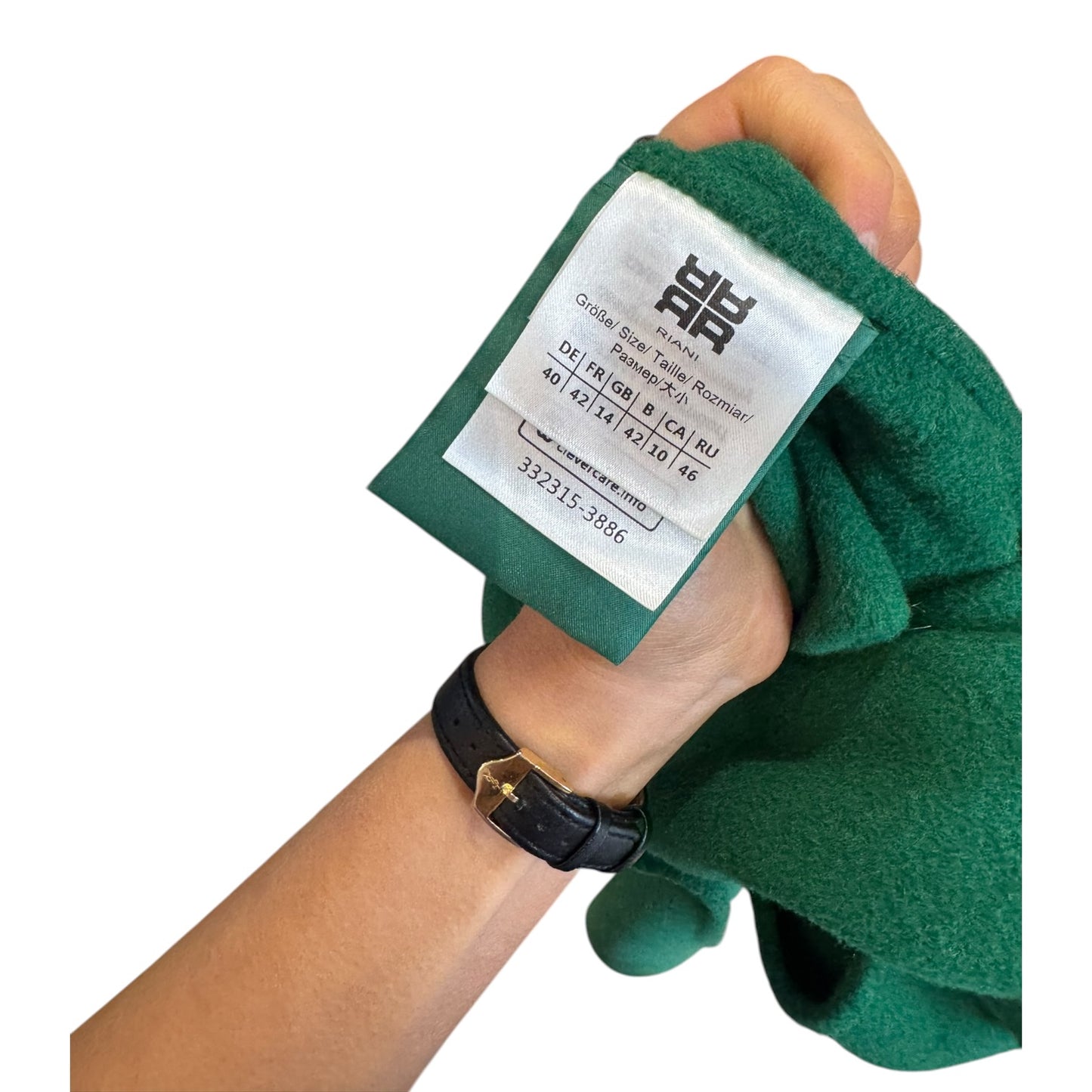Riani Green Wool Blend Coat - 14/16