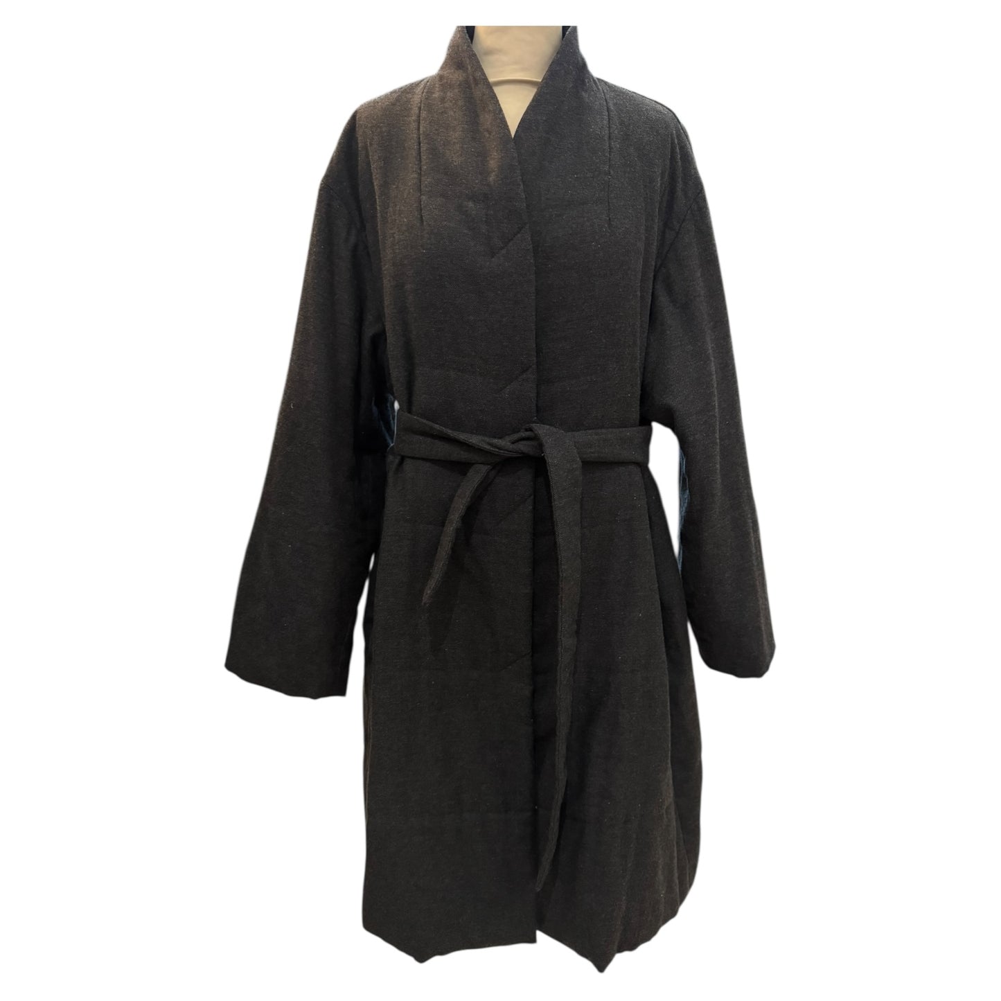 Toast Wool and Cotton Dark Grey Coat - 16/18