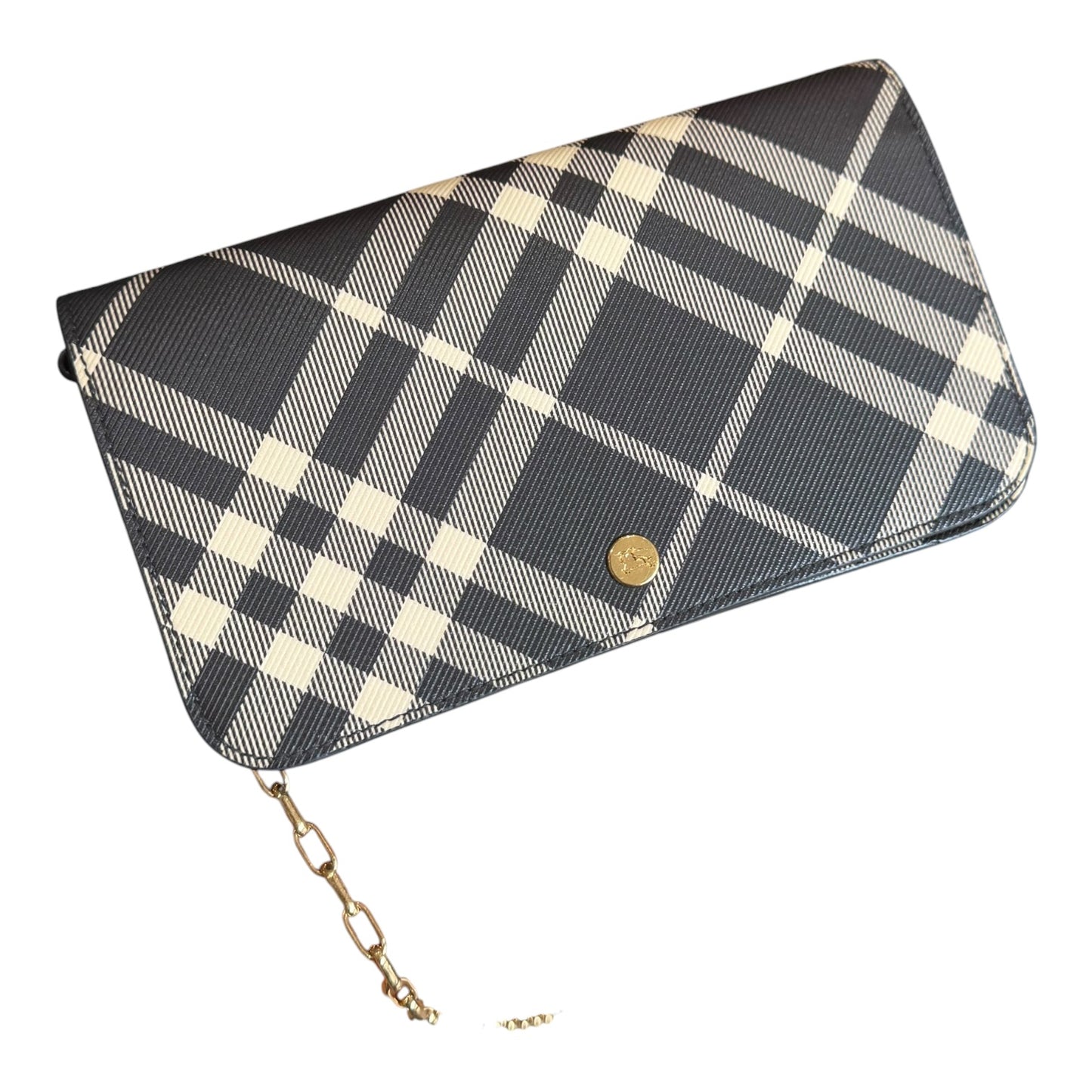 Burberry Black and Calico Check Wallet on Chain