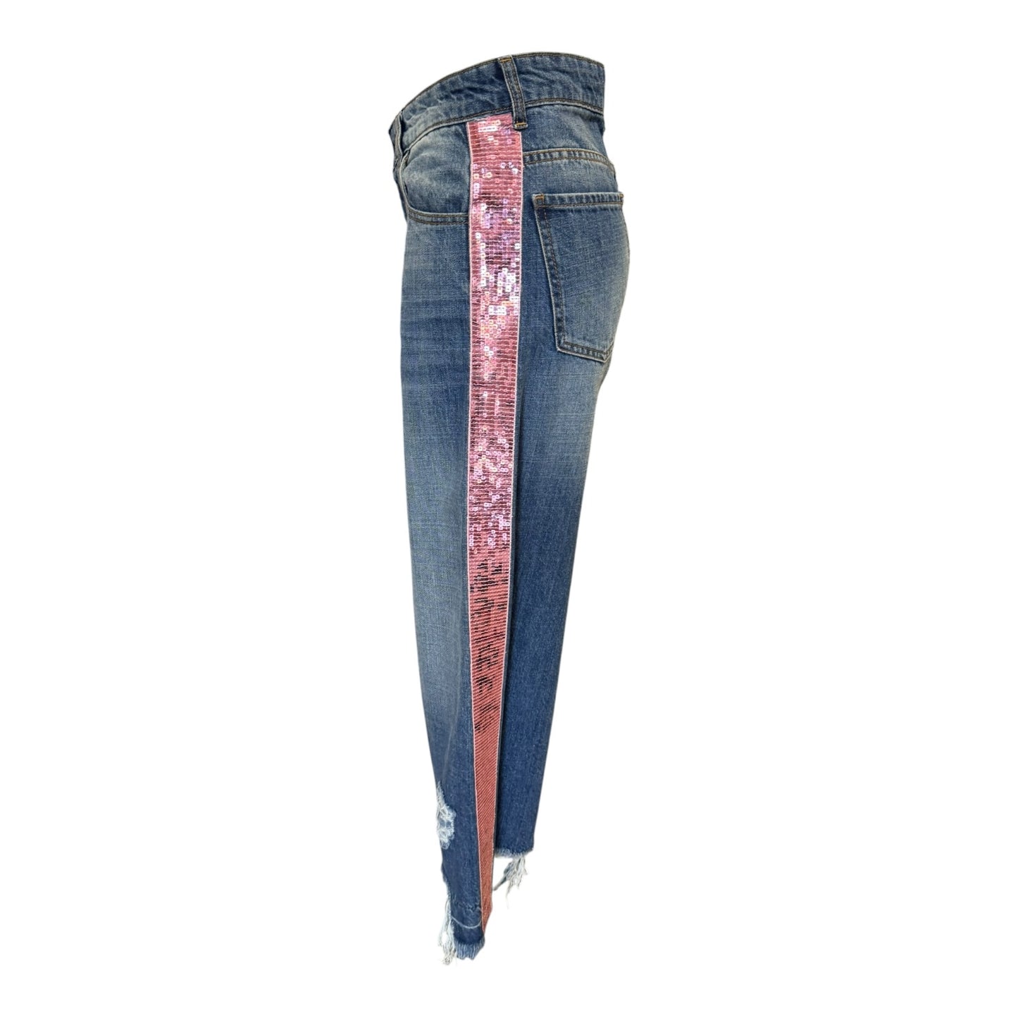 Motel Jeans with Pink Sequin Trim - 10