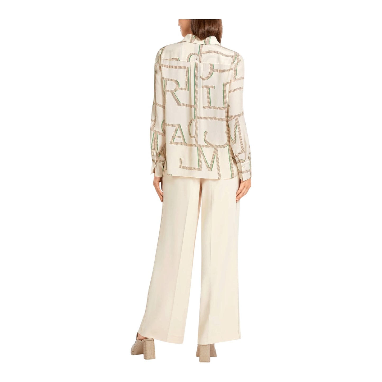Marc Cain Creme Motif Print Shirt - 16