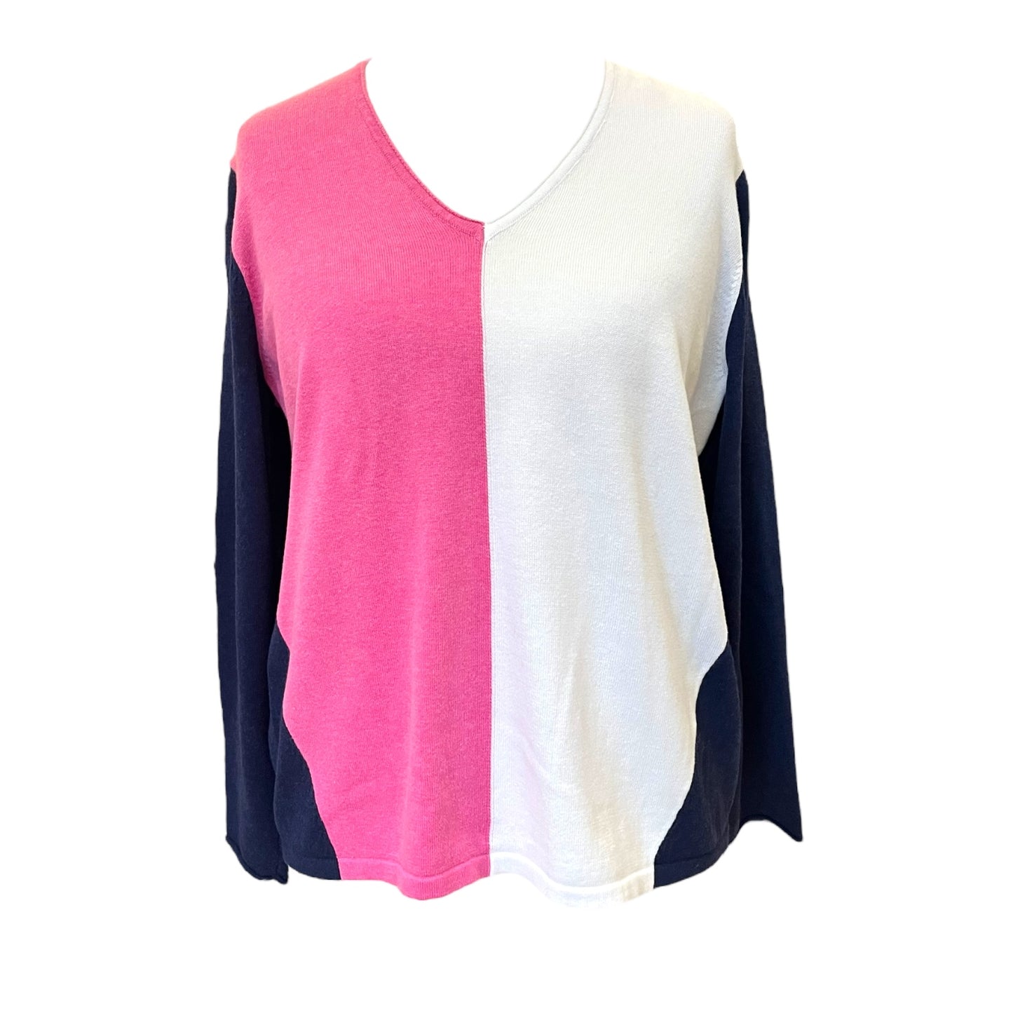 Marble Navy, Pink and White Jumper