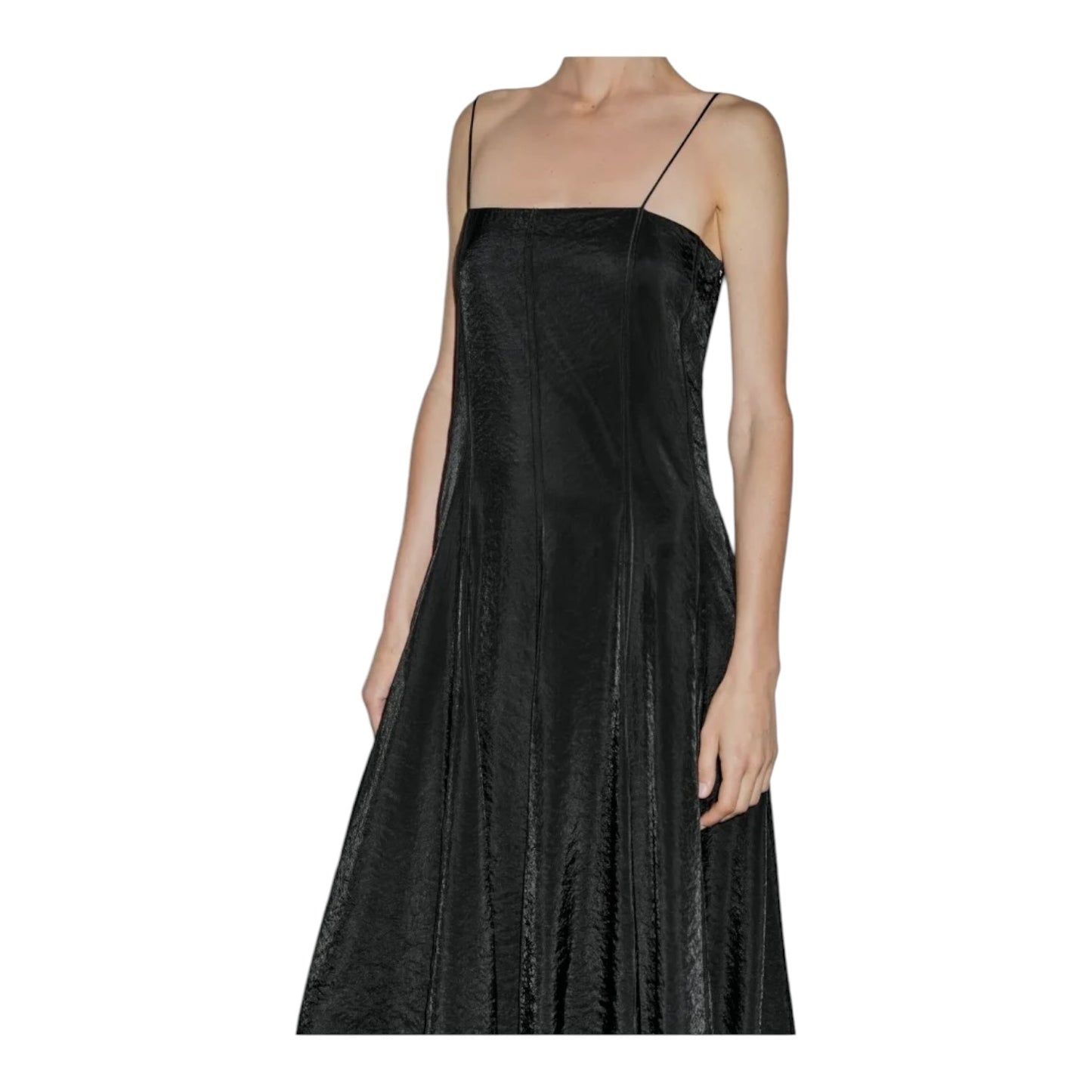 Massimo Dutti Black Midi Dress - 10