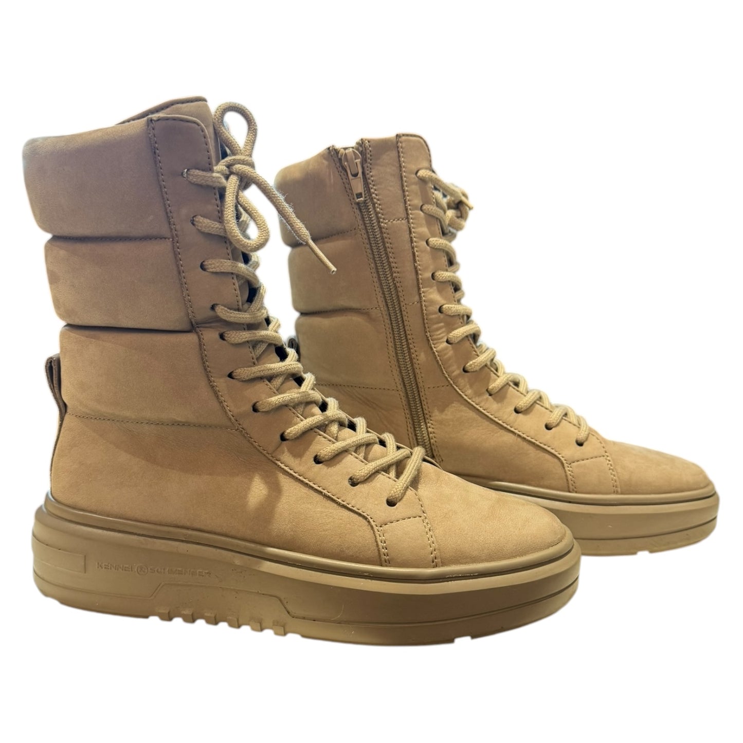 Kennel and Schmenger Taupe Suede Lace Up Boots - 37.5 / 4.5