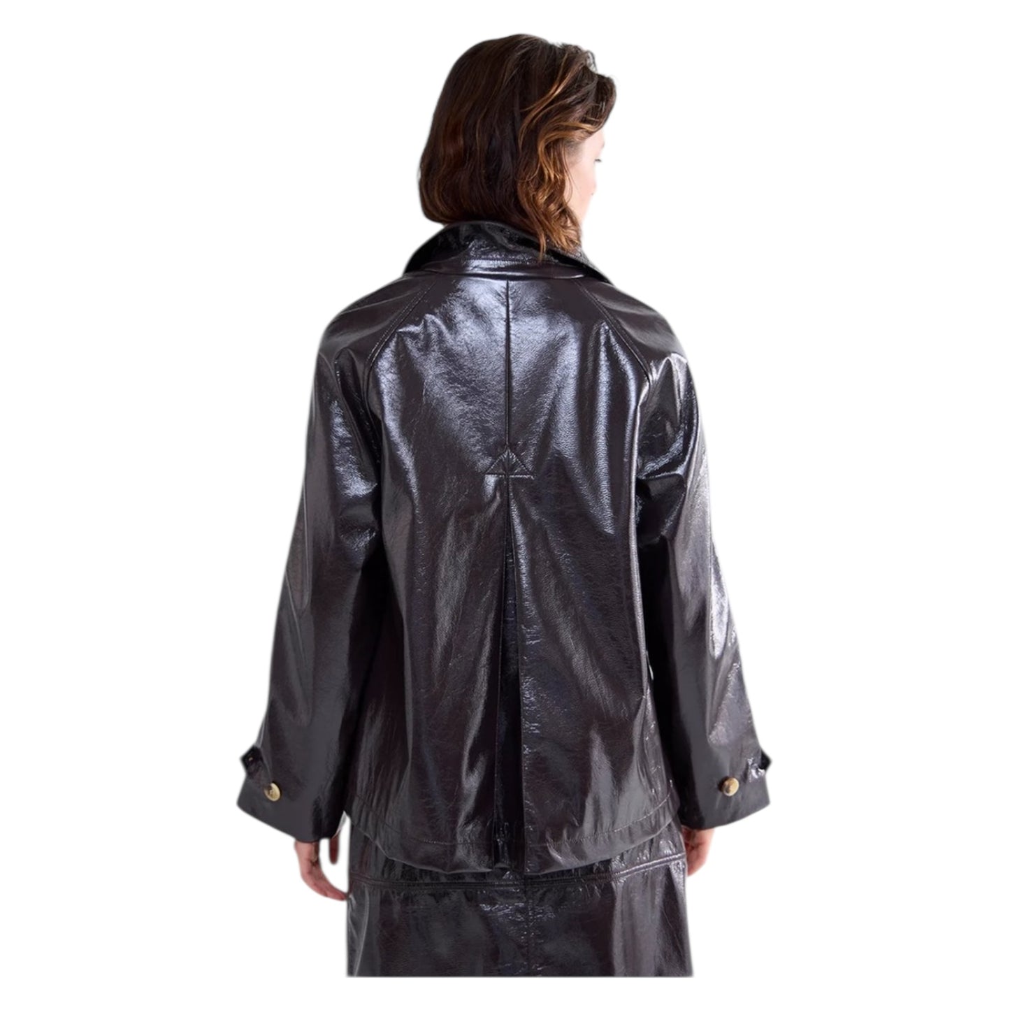 Summum Chocolate Brown Patent Jacket - 16