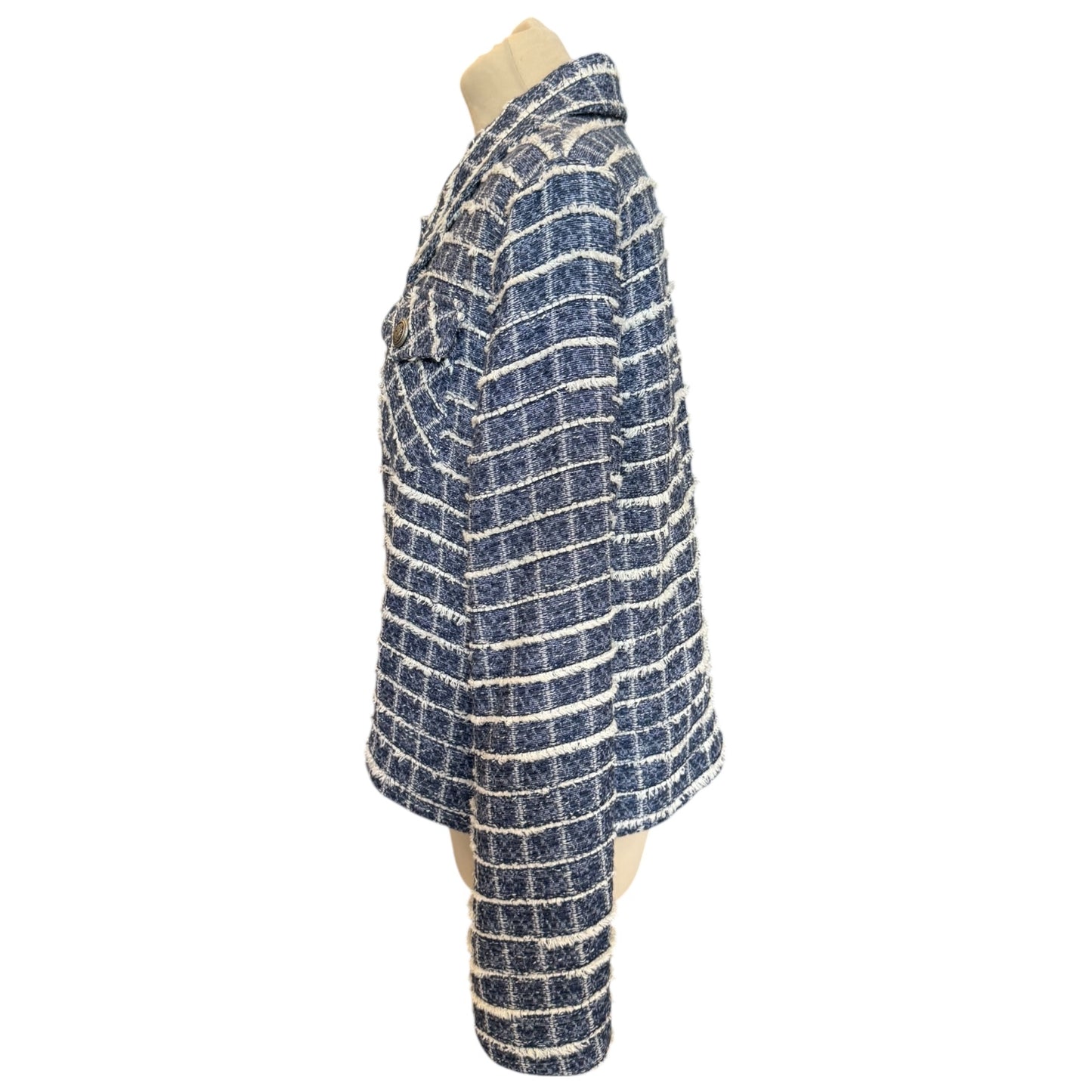 Lene Sand Copenhagen Blue Tweed Jacket - 12/14