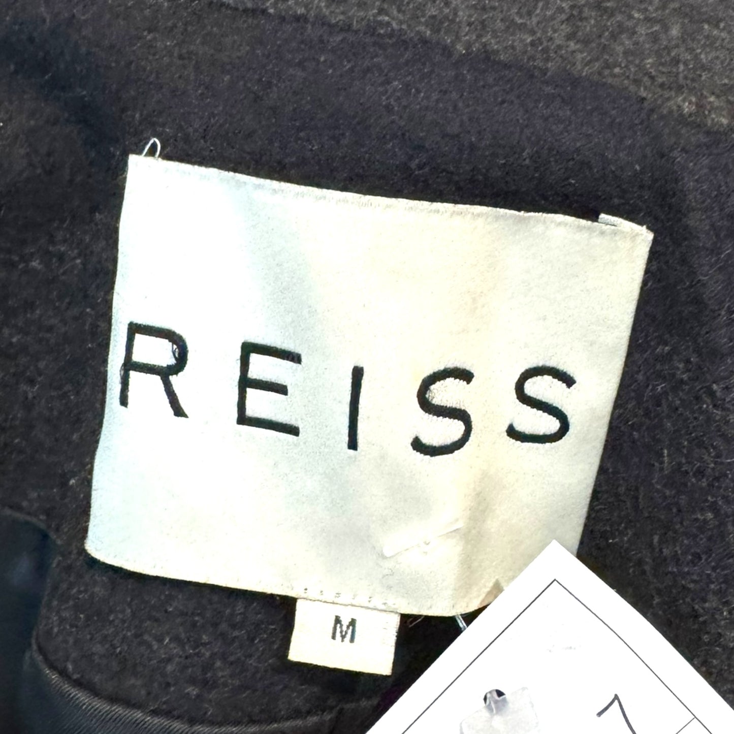 Reiss Black Check Coat - 8/10