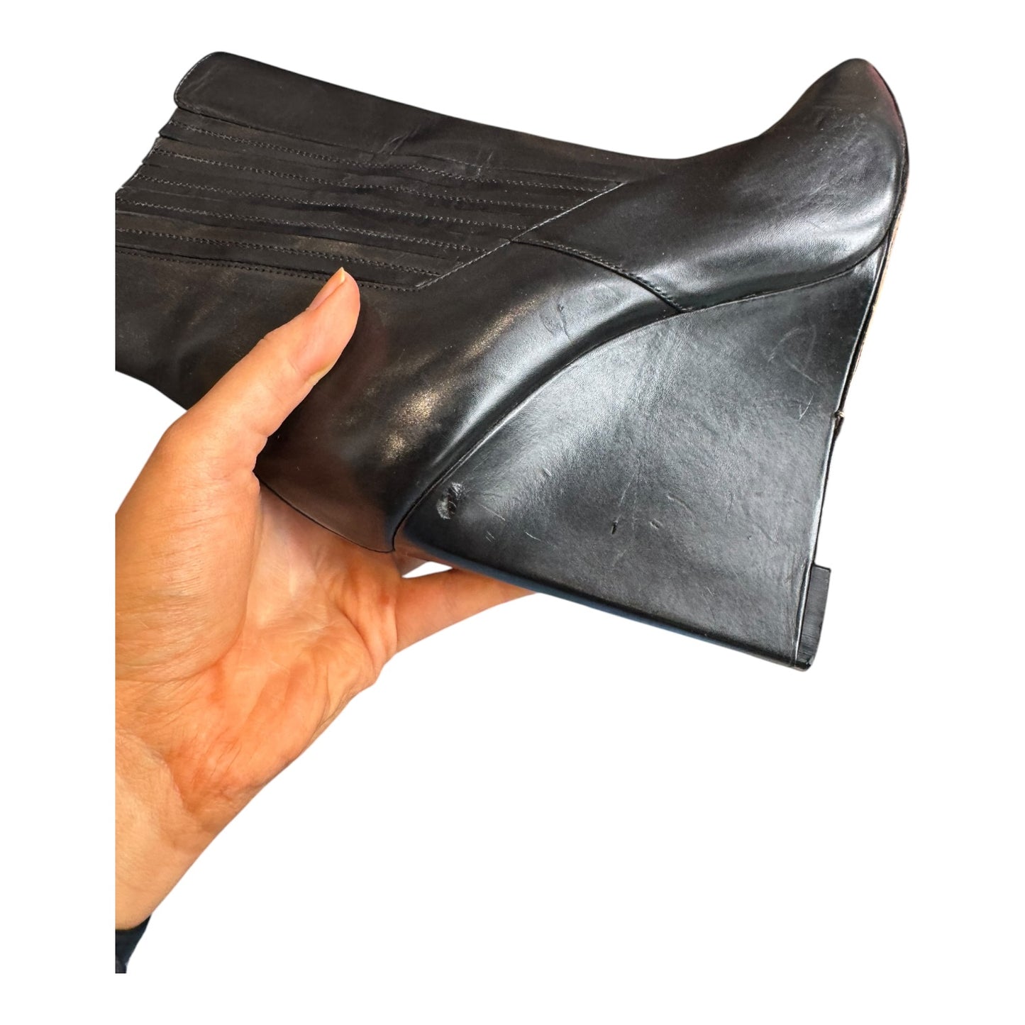 Bally Black Wedge Heels - 39/6