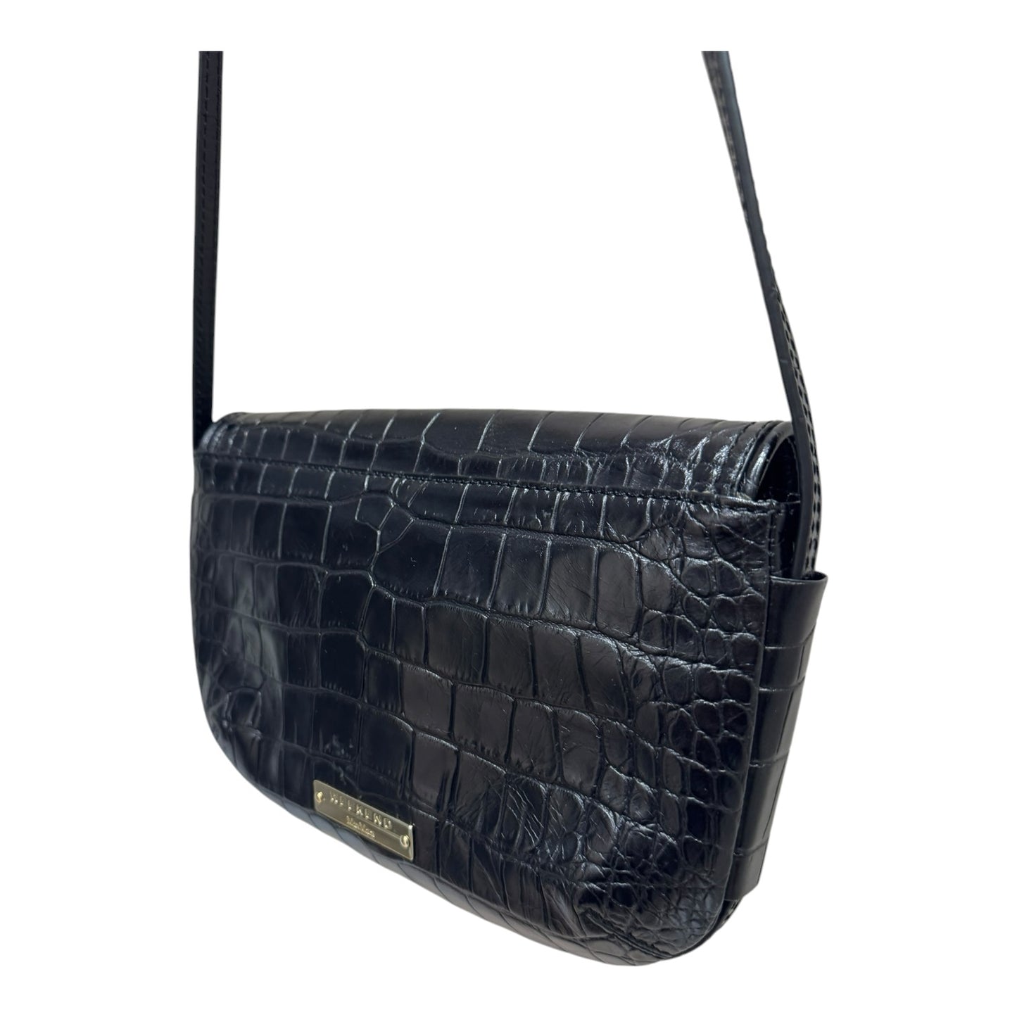 Weekend Max Mara Black Croc Crossbody Bag