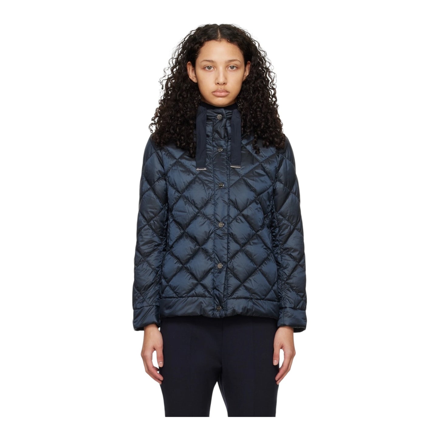 Max Mara Navy Risoft Reversible Down Jacket - 8