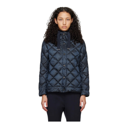 Max Mara Navy Risoft Reversible Down Jacket - 8