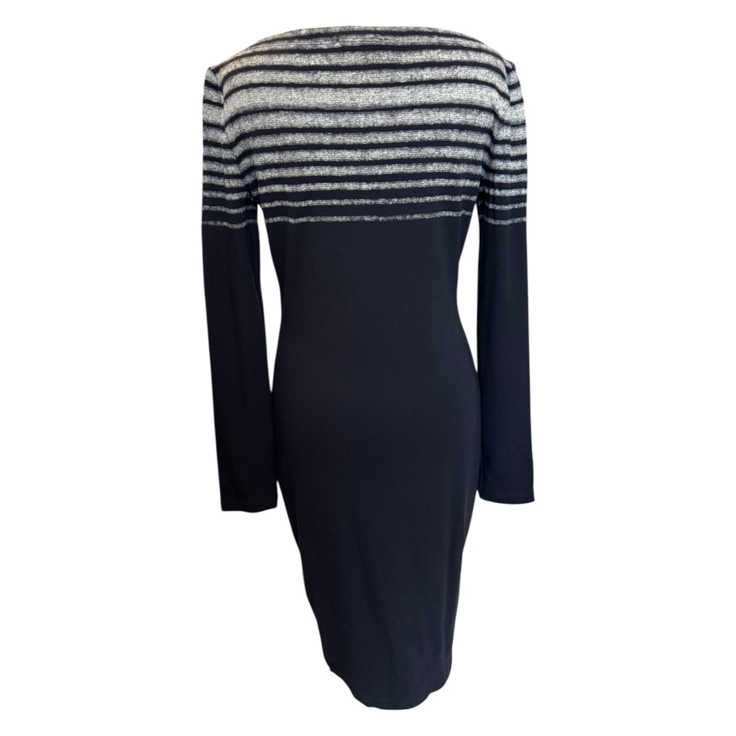 Isabel de Pedro Black and Grey Stripe Dress - 10/12