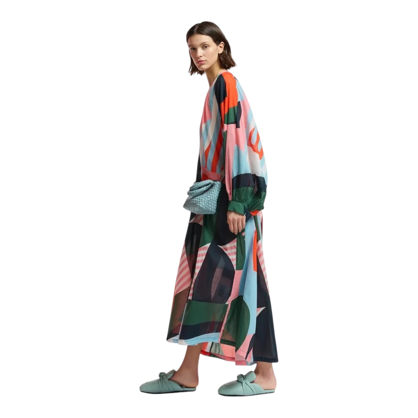 Essentiel Antwerp Abstract Cotton Maxi Dress - One Size