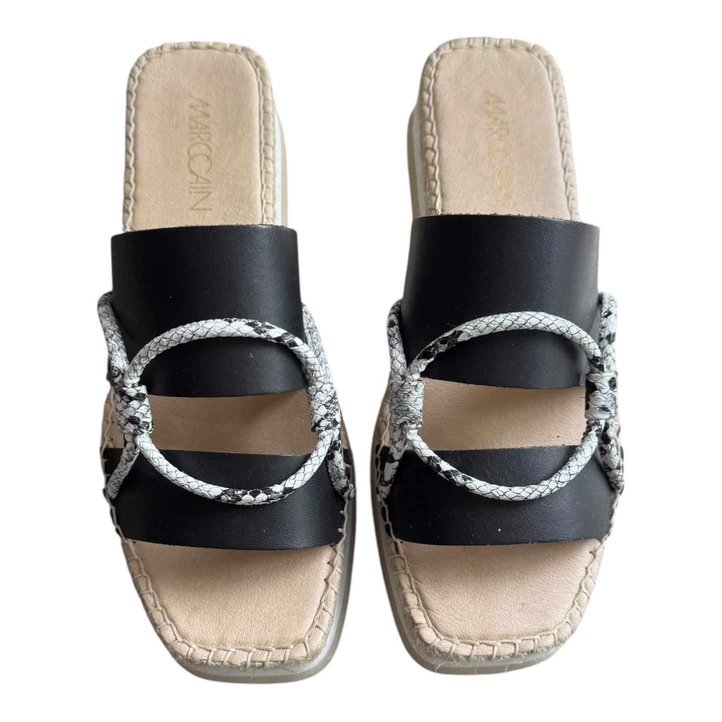Marc Cain Black and Snake Print Espadrille - 40/7