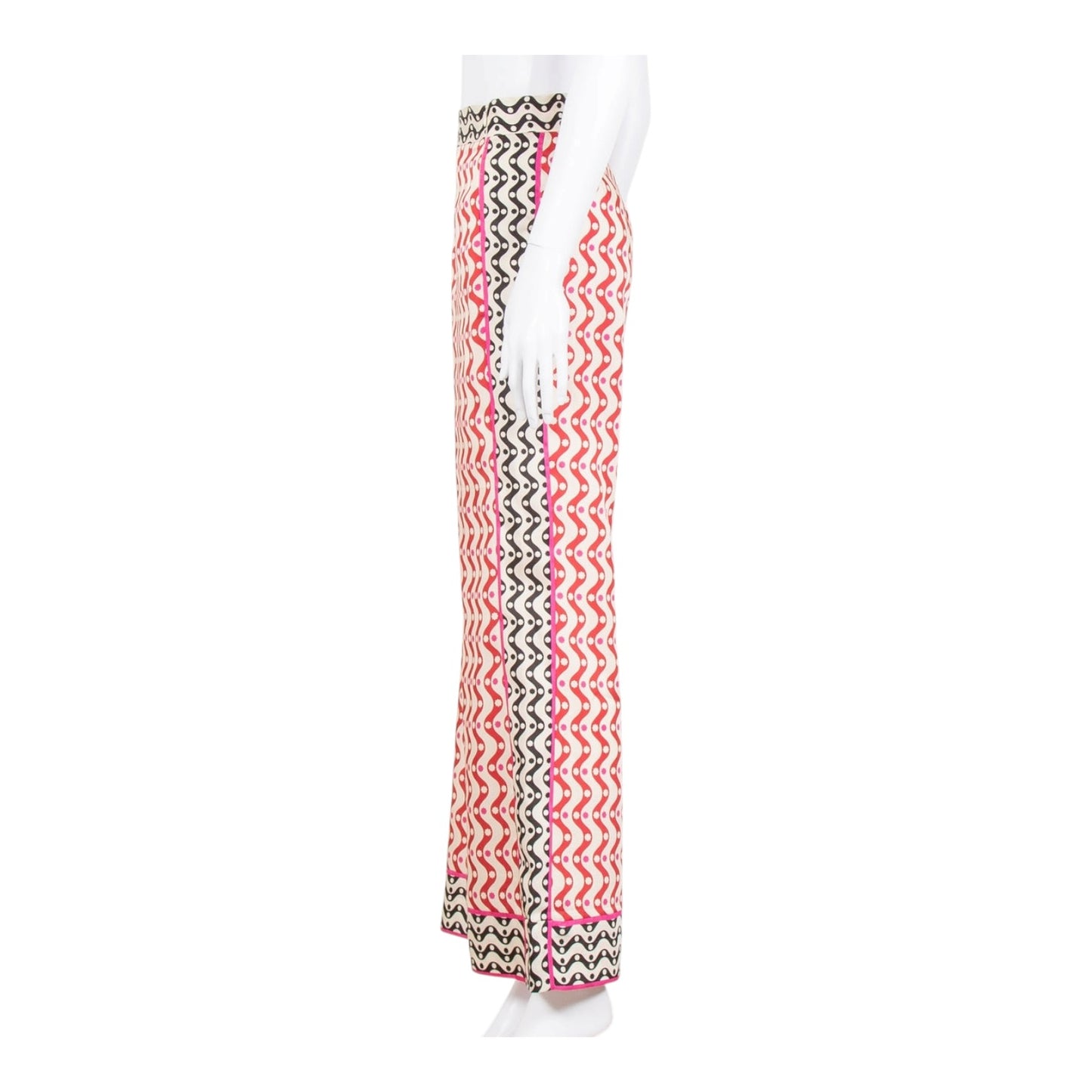 Sandro x Louis Barthelemy Pink Red Pattern Trousers - 10