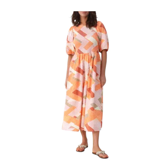 Part Two Orange and Pink Patterned Dress - 12