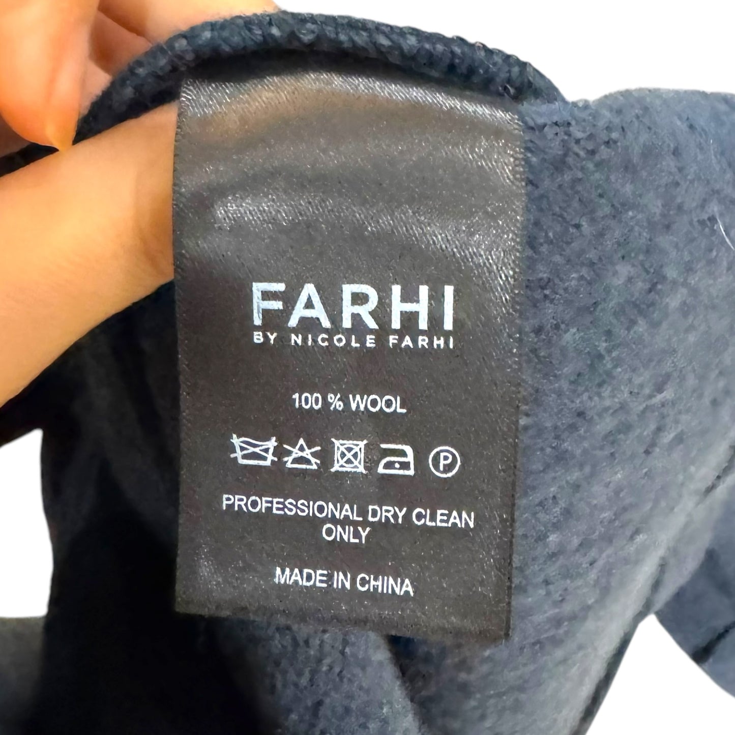 Farhi Navy Pure Wool Blend Coat - 10