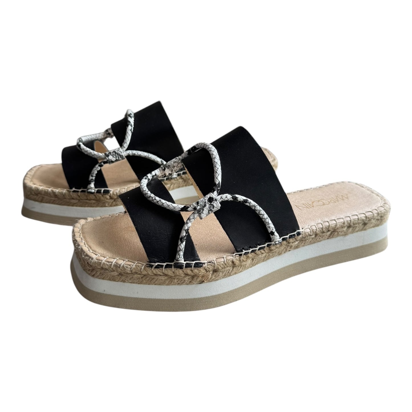 Marc Cain Black and Snake Print Espadrille - 40/7