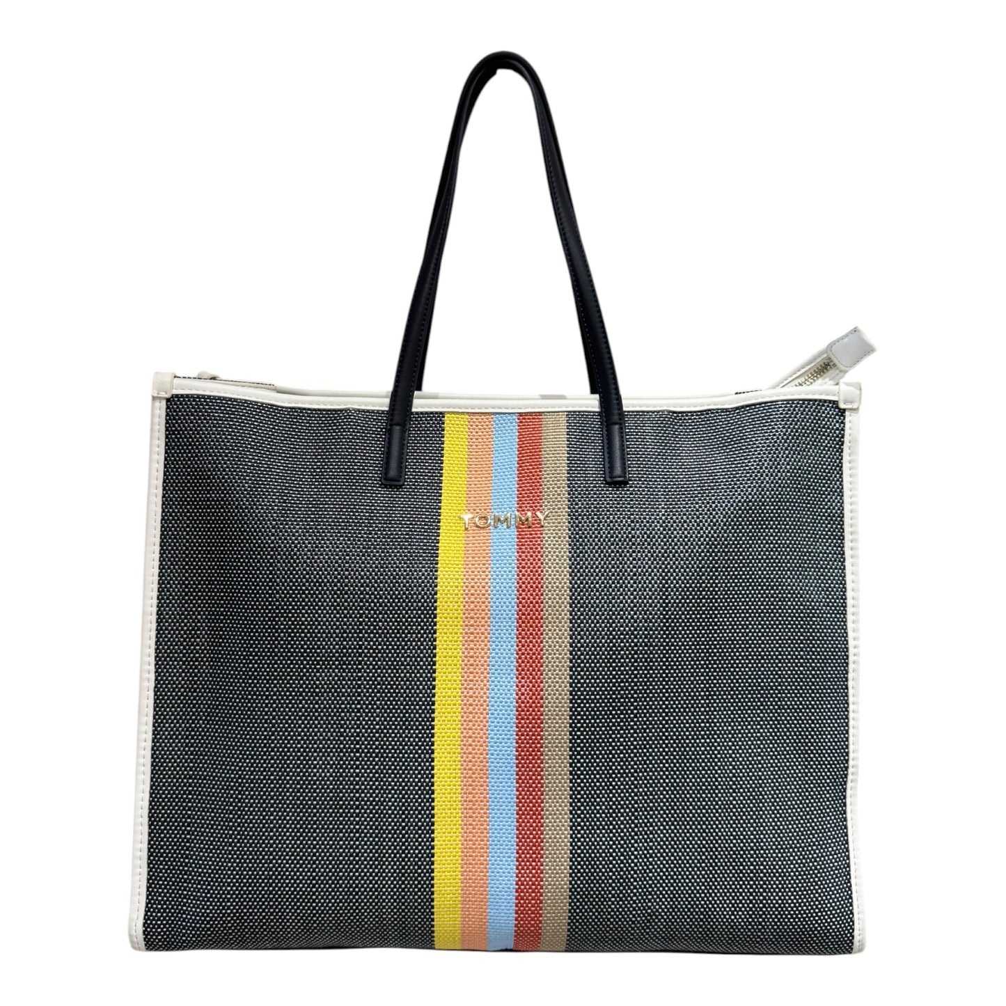 Tommy Hilfiger Navy Raffia Tote