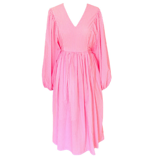 Coal and Candyfloss Neon Pink Stripe Dress - 10