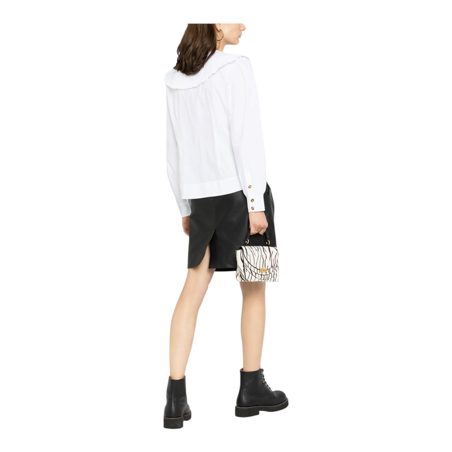 Ganni White Oversized Collar Shirt - 12