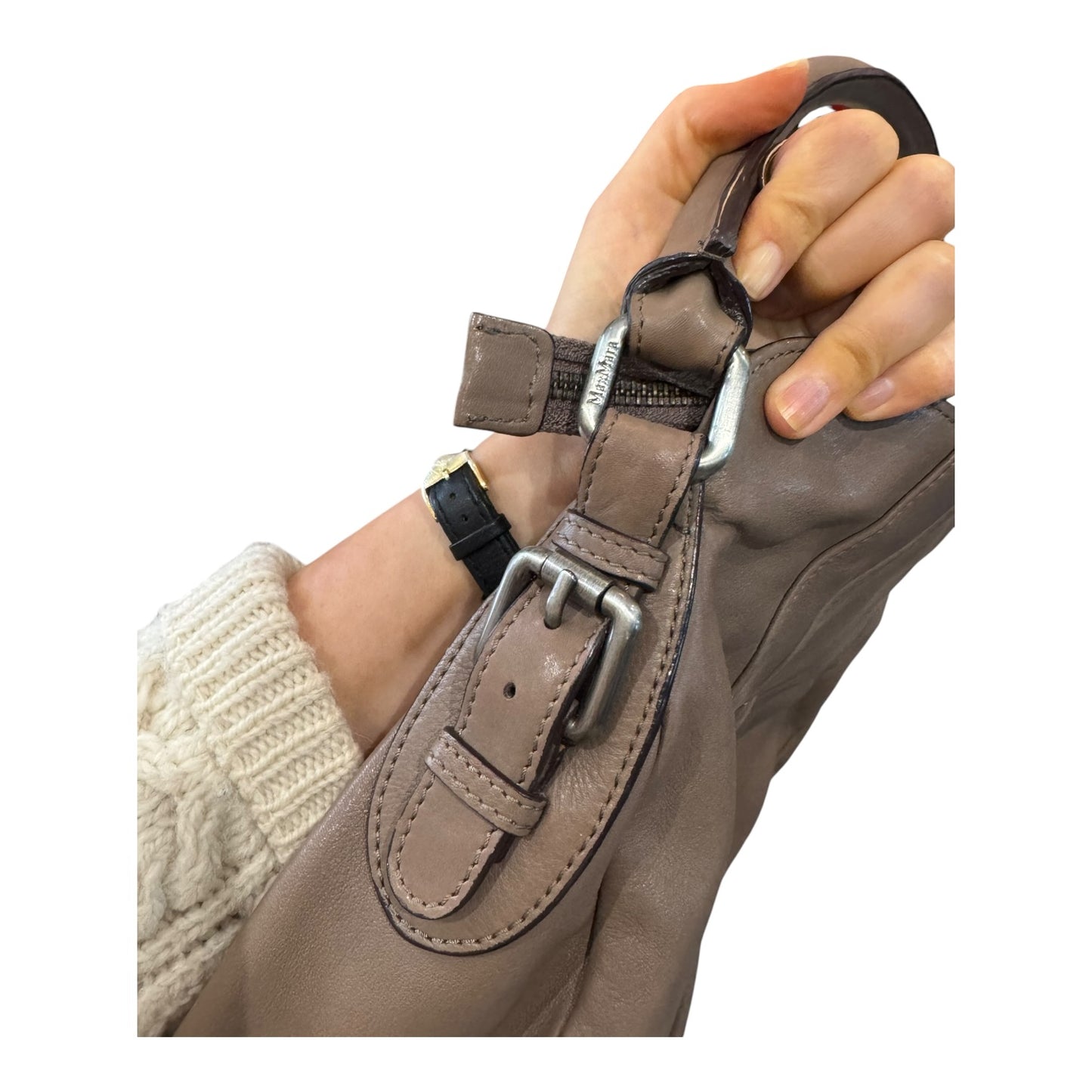 Max Mara Taupe Slouch Bag