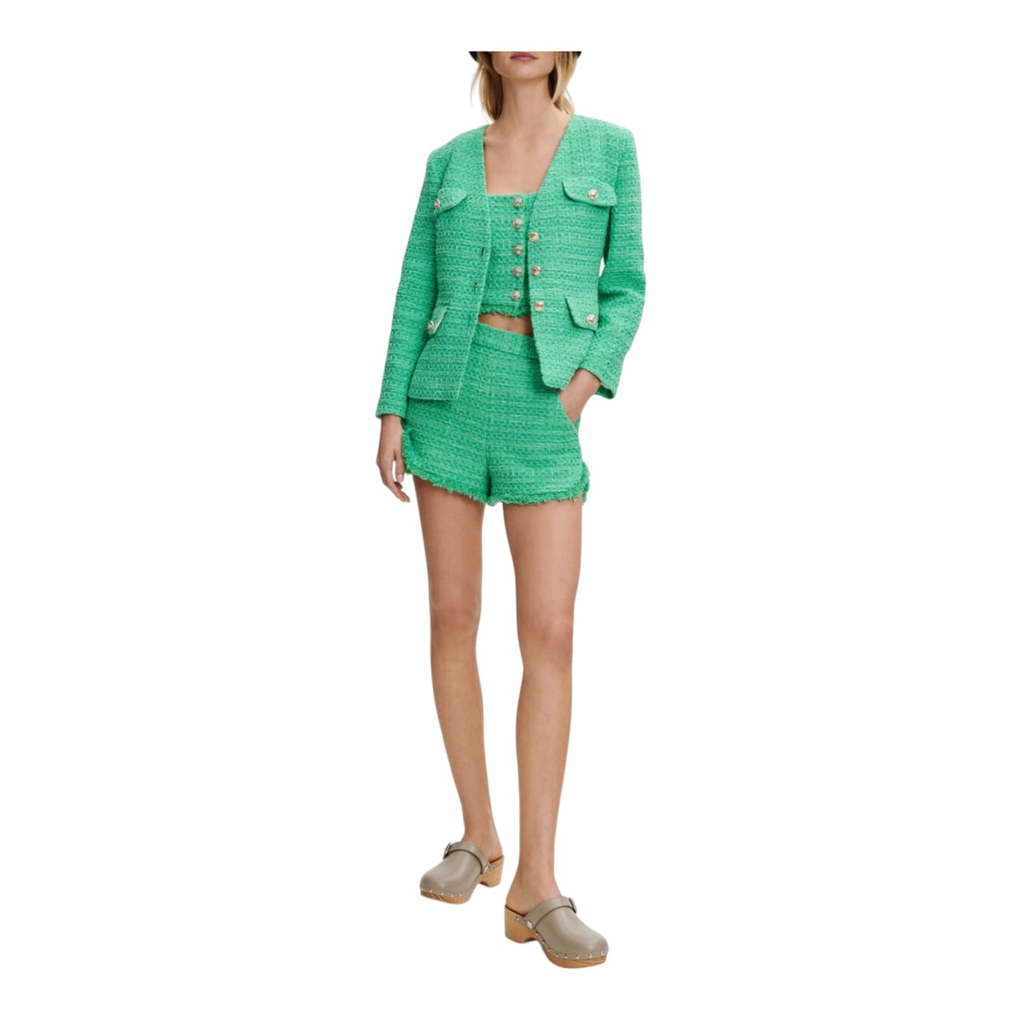 Maje Green Tweed Three Piece Set - 8/10