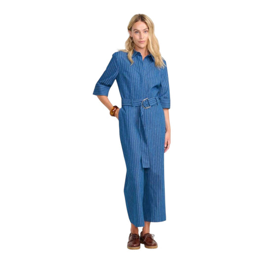 Costa Mani Foxglove Stripe Jumpsuit - 12 - NEW