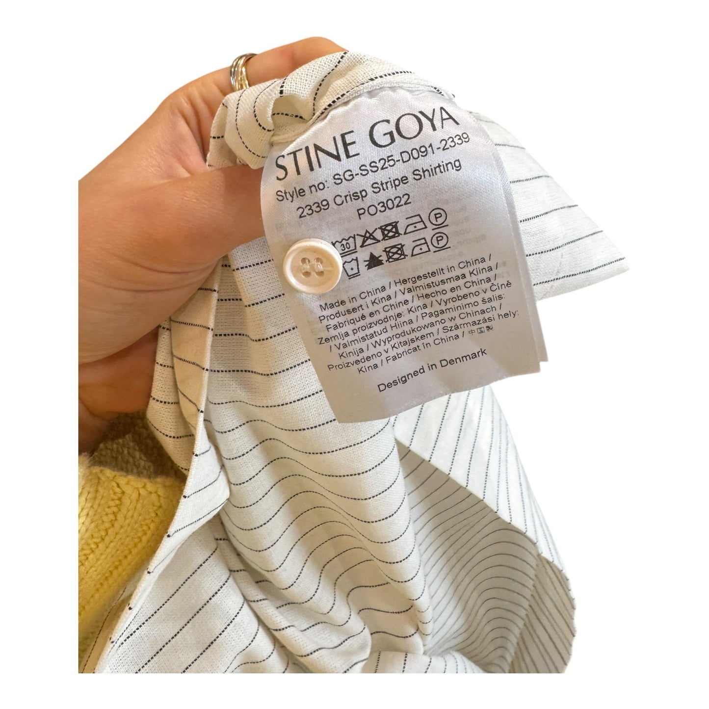 Stine Goya Striped Printed Cotton Midi Shirt Dress - 12