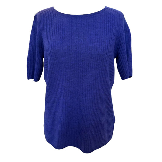 Nicole Miller Blue Merino Wool Jumper - 14