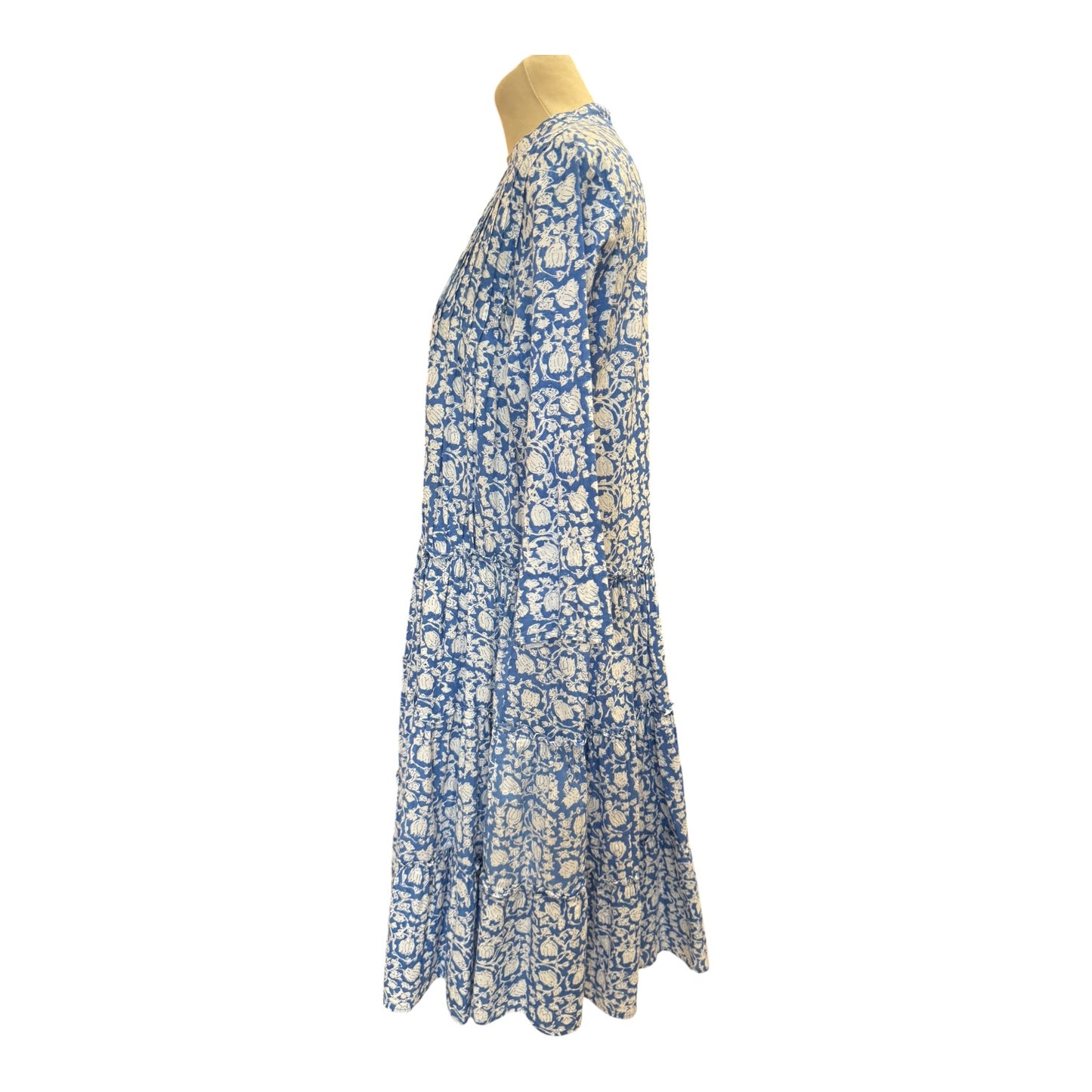 Handprint Dream Apparel Blue and White Print Dress - 10