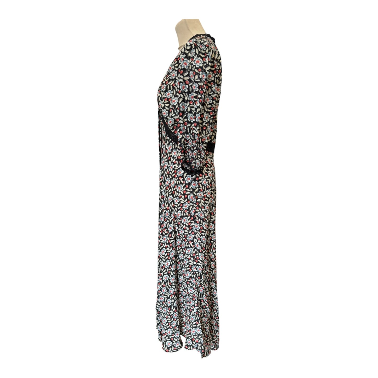 Rixo Amina Floral Crêpe Midi Dress - 14