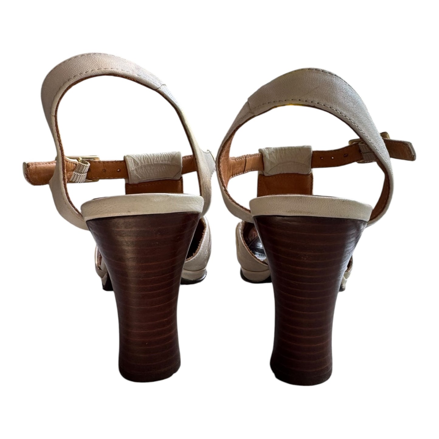 Chie Mahara Cream T Bar Heels - 37/4