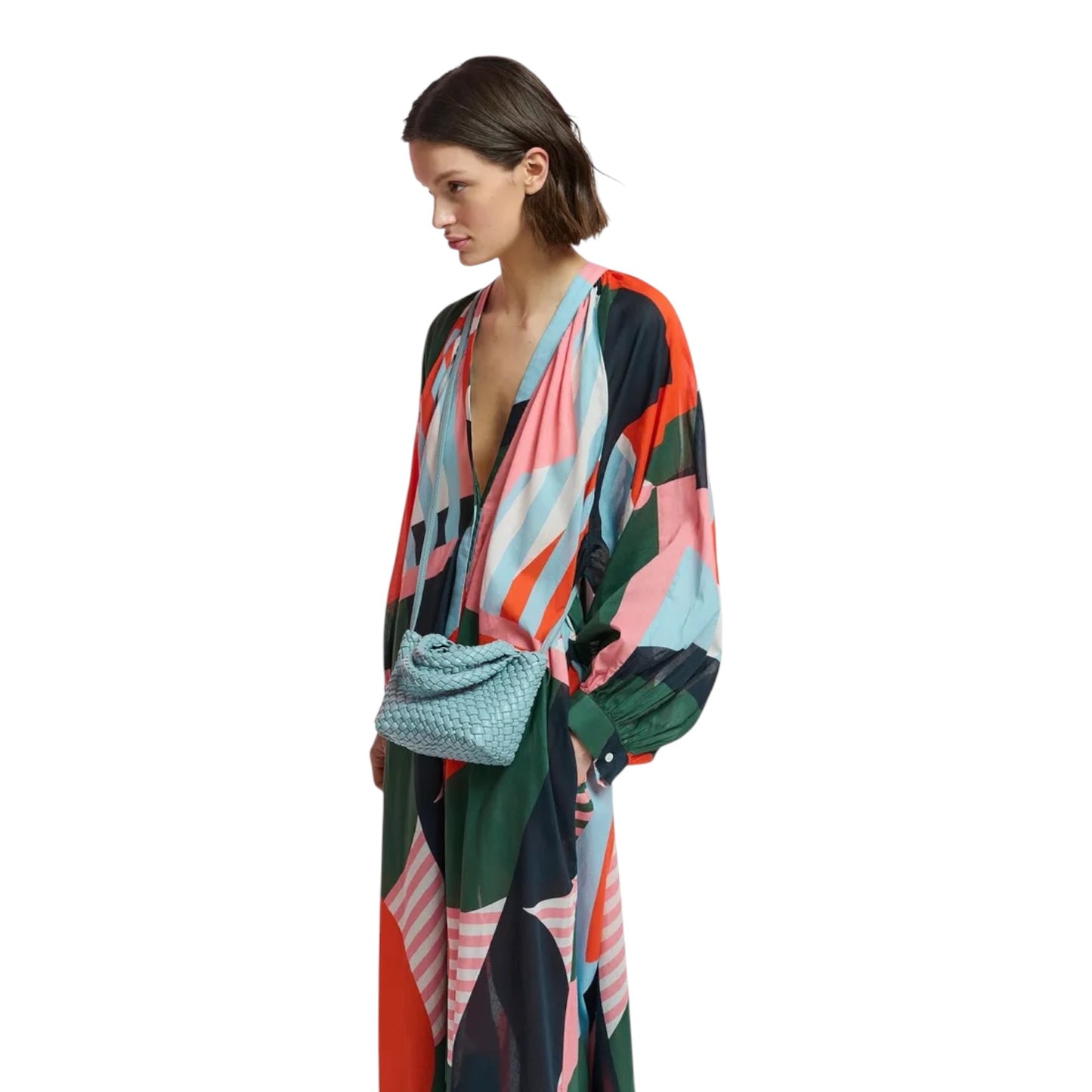 Essentiel Antwerp Abstract Cotton Maxi Dress - One Size