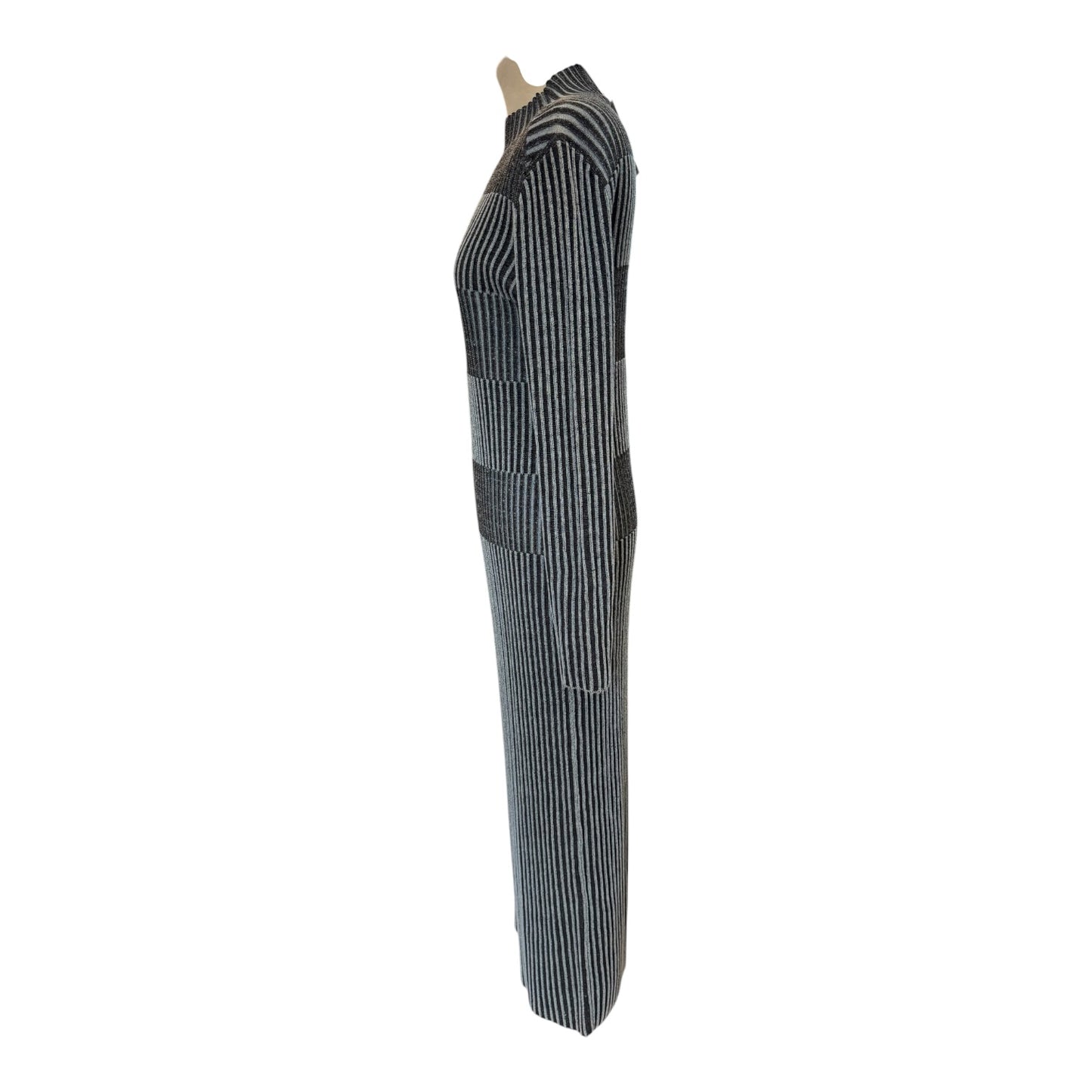 COS Striped Ribbed Knit Midi Dress - 12 - NEW