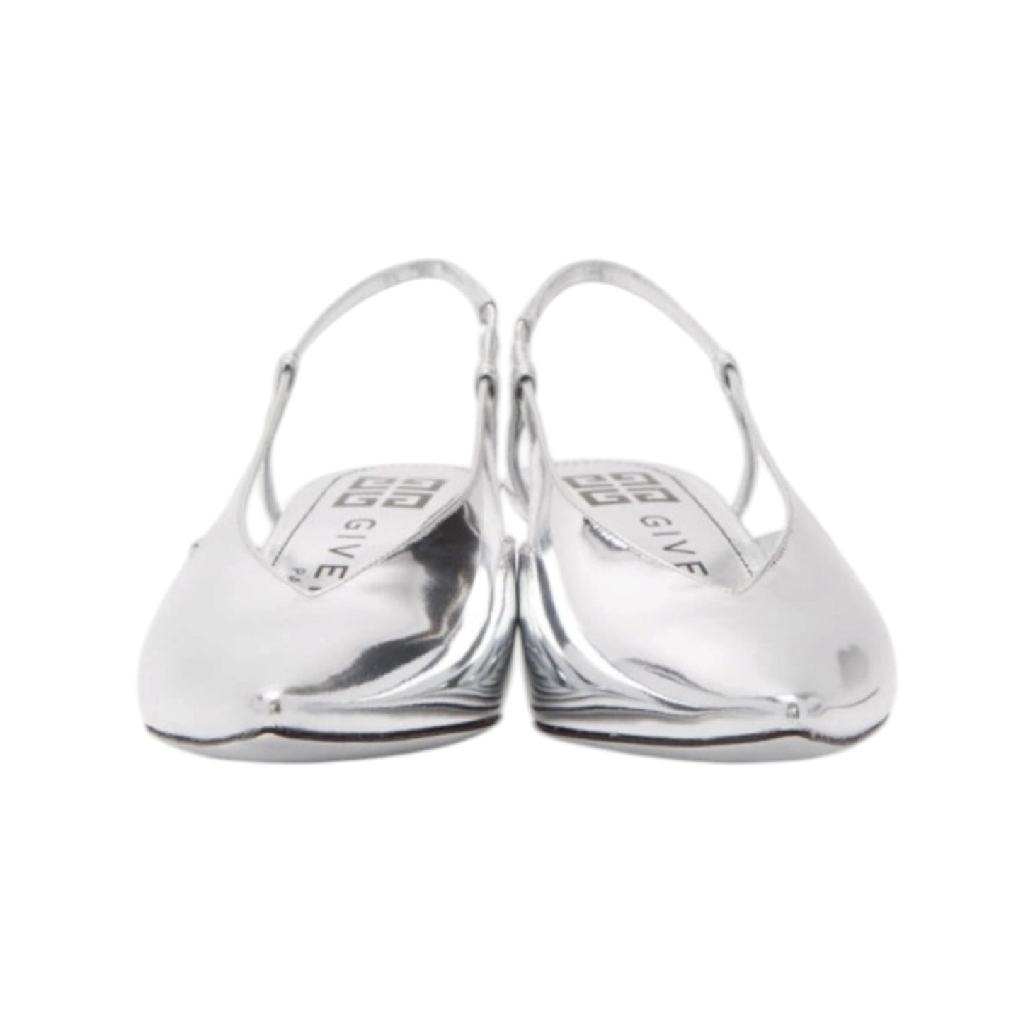Givenchy Silver Mirror 3V Slingback Pumps - 37/4