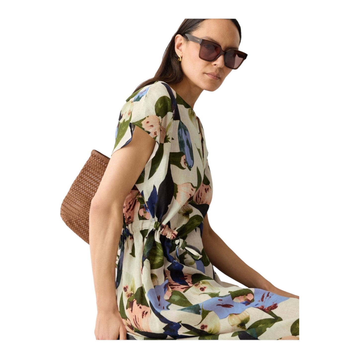Jigsaw Future Botanic Linen Dress - 14