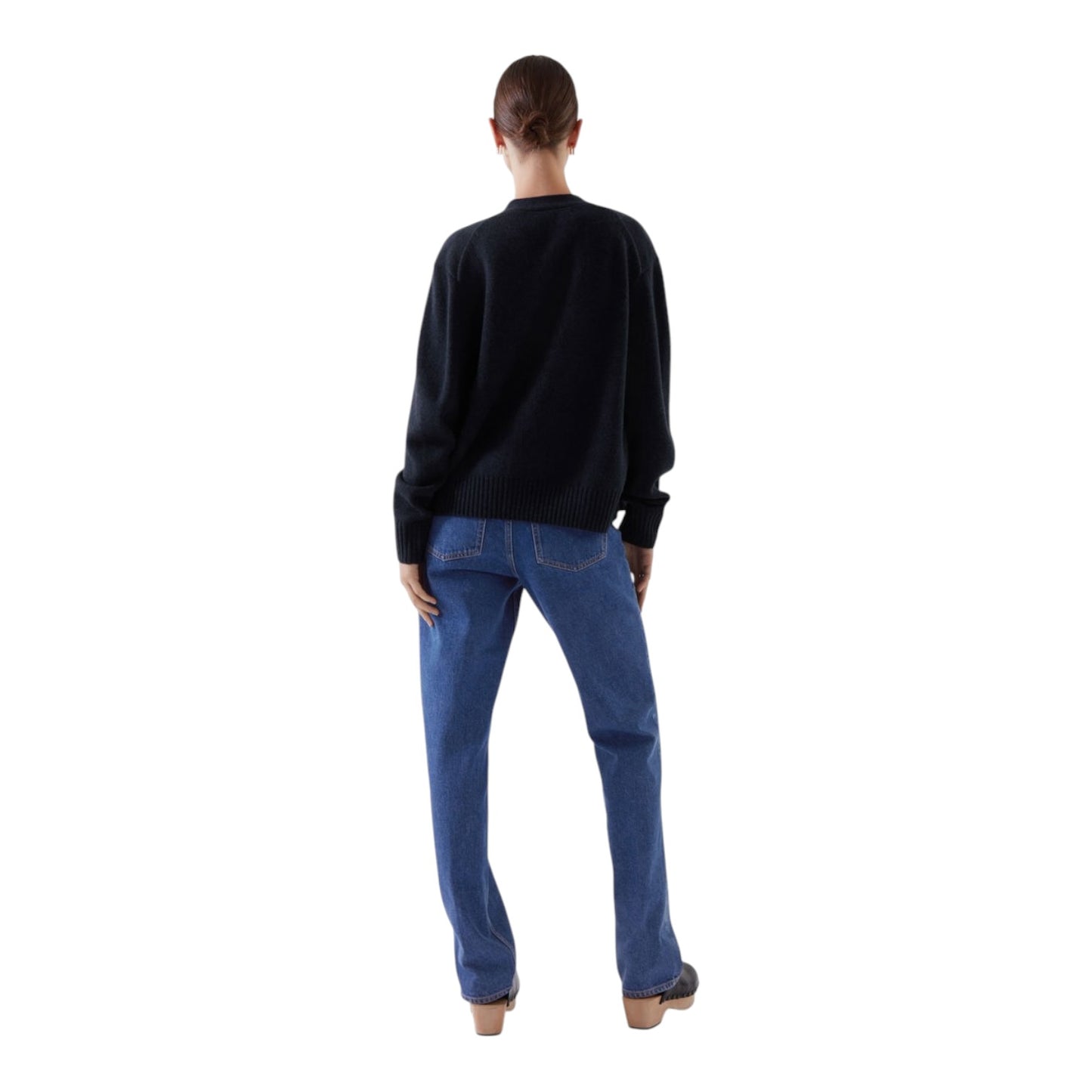 COS Navy Wool Cardigan - 14/16
