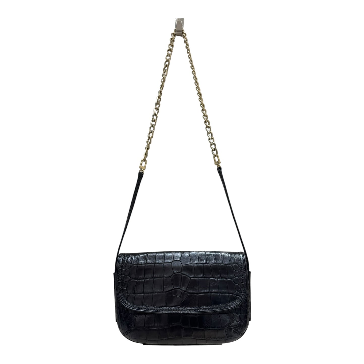 Weekend Max Mara Black Croc Crossbody Bag