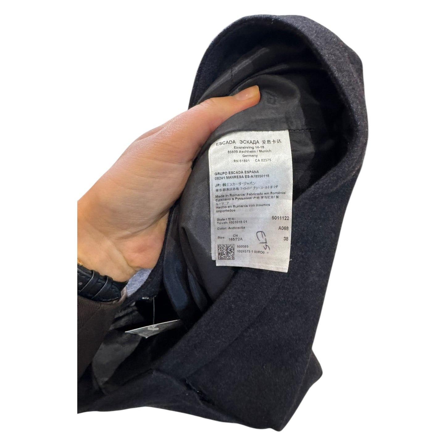 Escada Grey Wool and Cashmere Trousers - 12